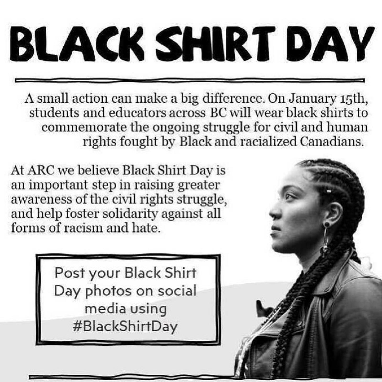 Black Shirt Day January 15th J.N. Secondary School