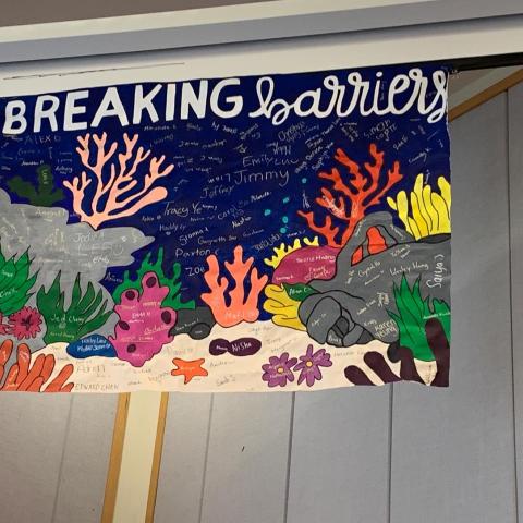 Grade 8 Banner: Mentors emphasized Mental Health and Wellness